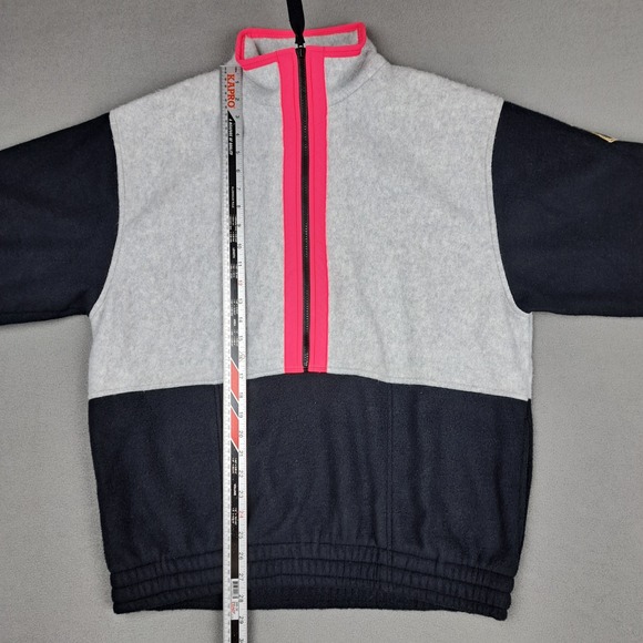 Vintage Ocean Pacific Fleece Jacket Mens Medium Colorblock Neon Ski Patch 90s EC - Picture 8 of 14